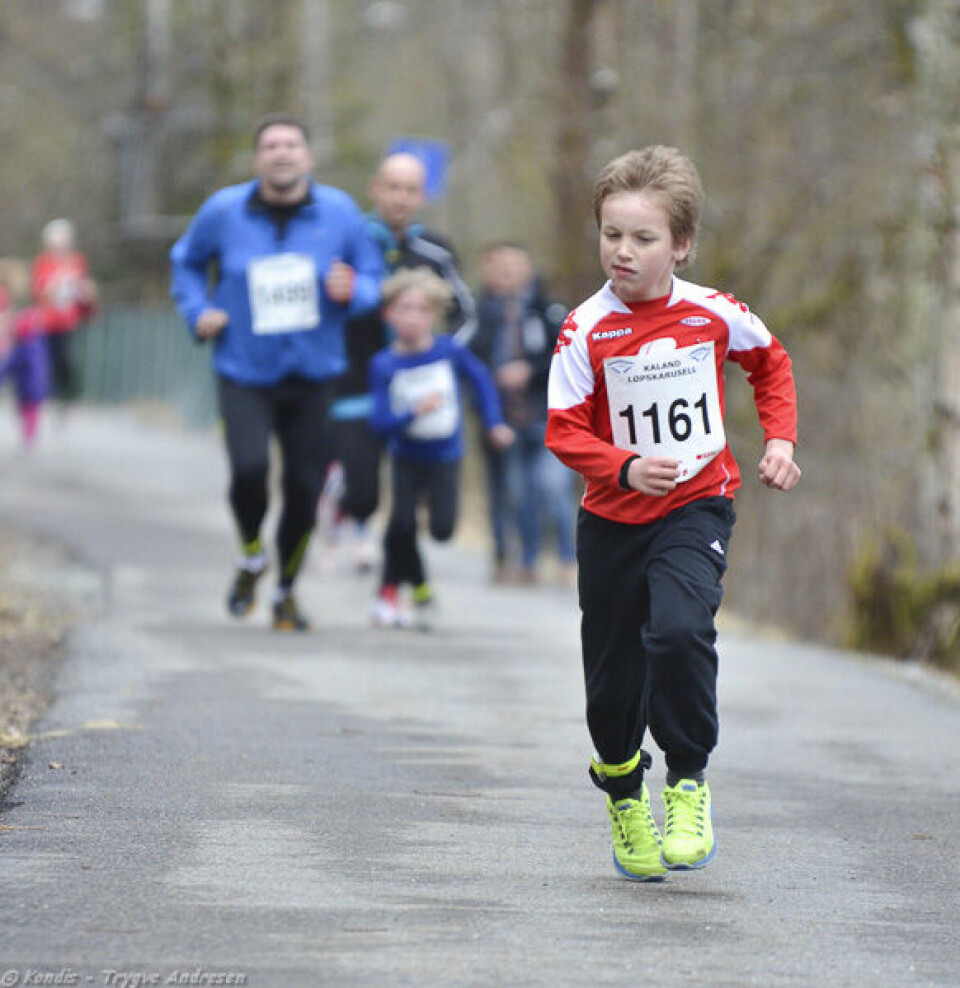 Perfekte løpsforhold på Kaland