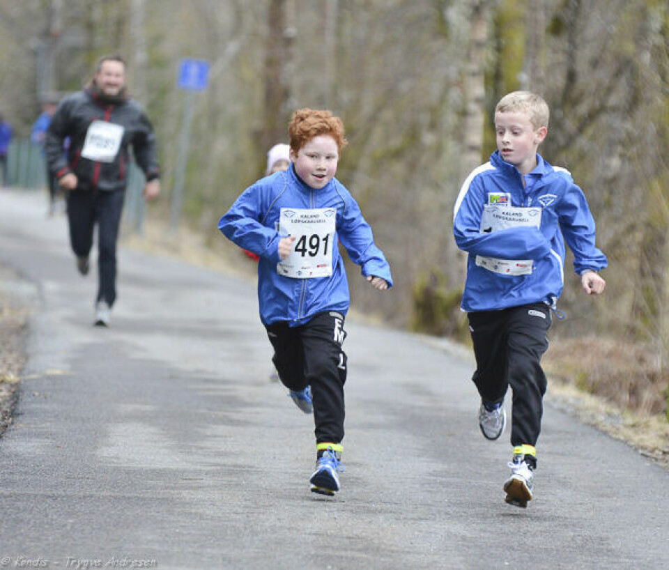 Perfekte løpsforhold på Kaland
