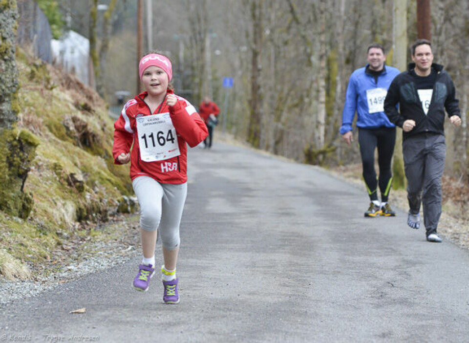 Perfekte løpsforhold på Kaland