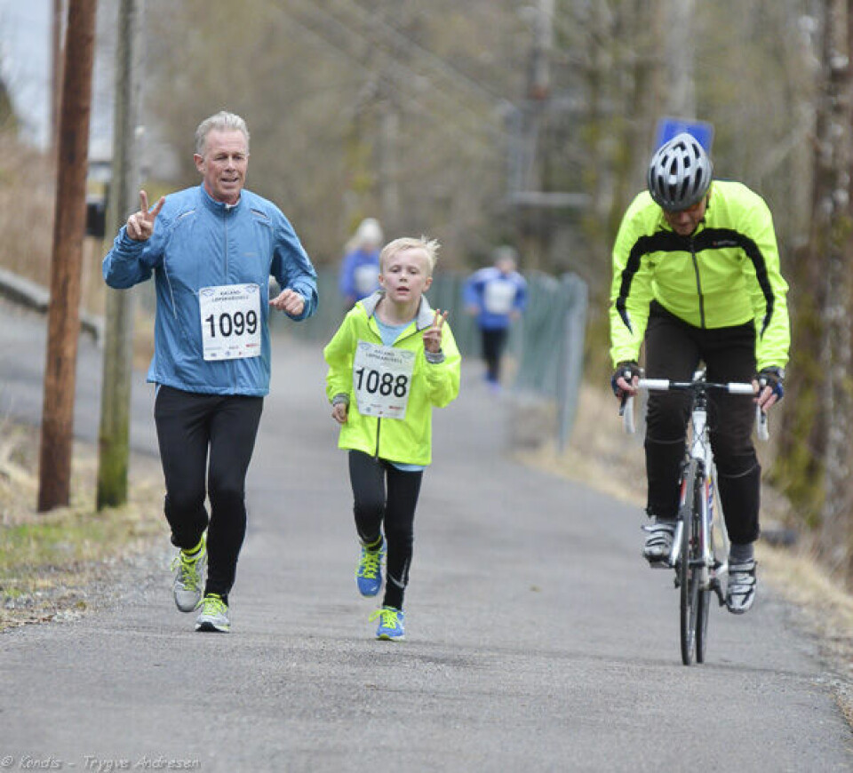 Perfekte løpsforhold på Kaland