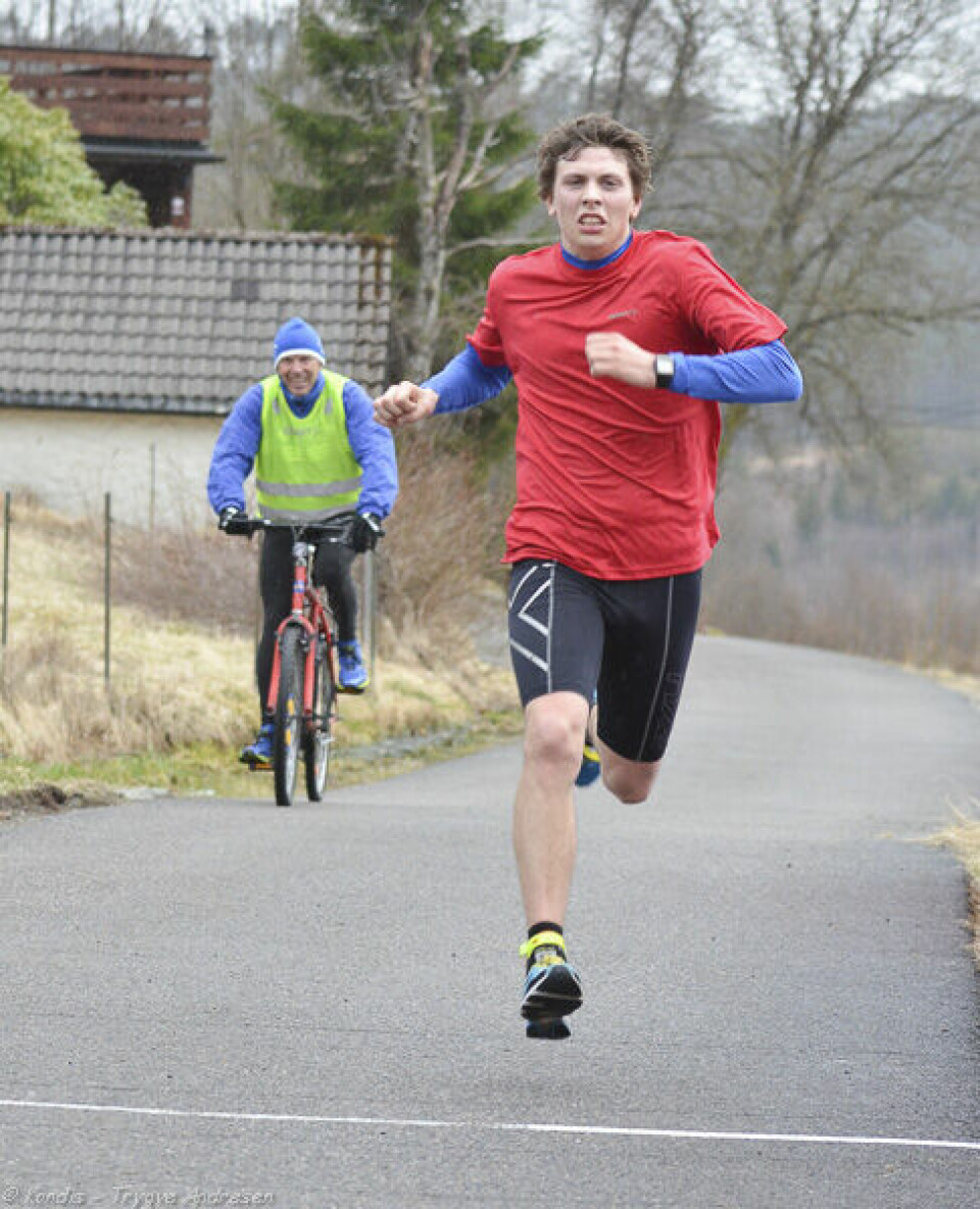 Perfekte løpsforhold på Kaland