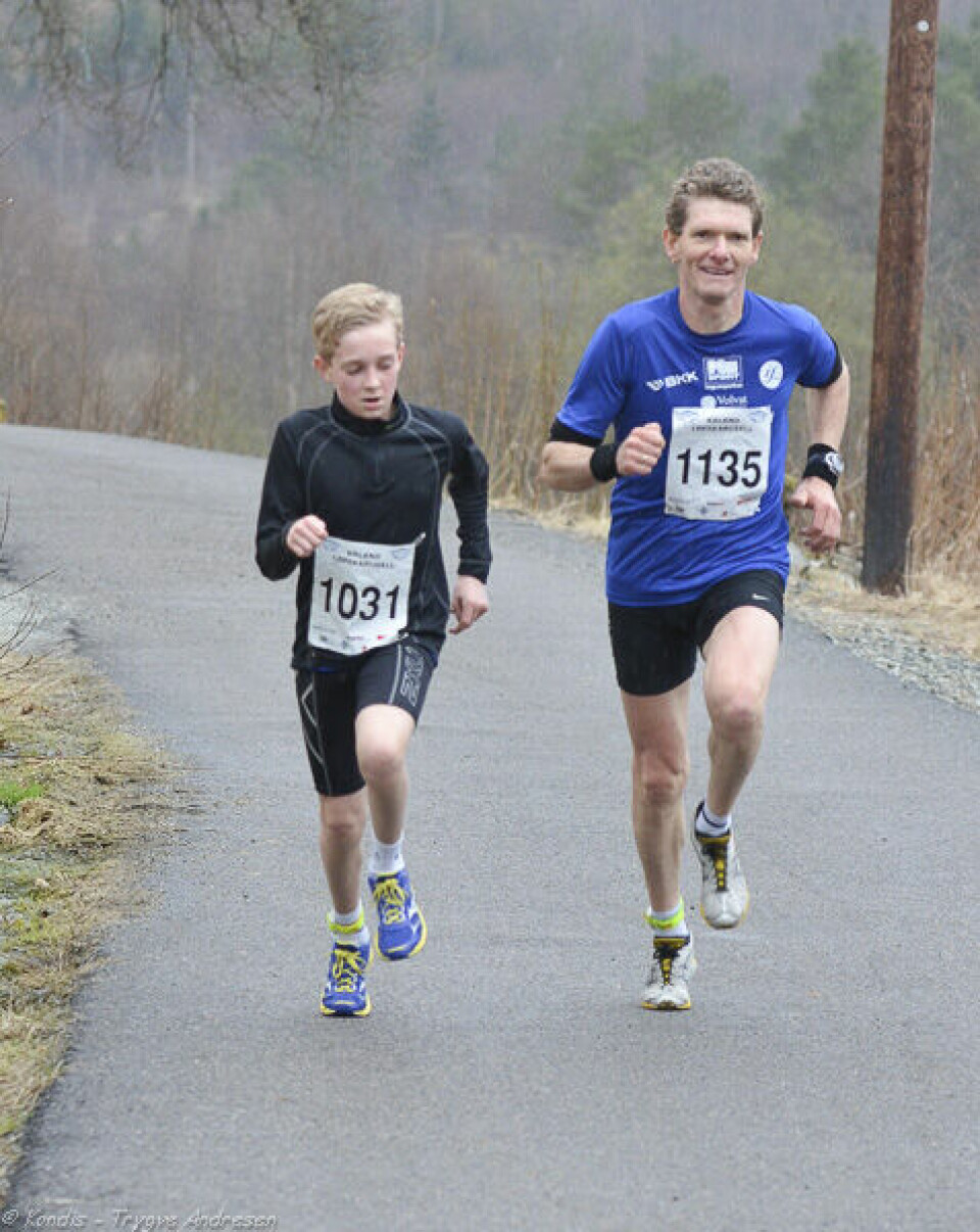 Perfekte løpsforhold på Kaland