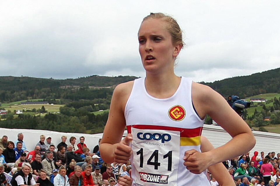 Frida Berge satte ny pers da hun løp 3000 m hinder på 10.04,00. (Arkivfoto: Bjørn Johannessen) Frida Berge satte ny pers da hun løp 3000 m hinder på 10.04,00. (Arkivfoto: Bjørn Johannessen)