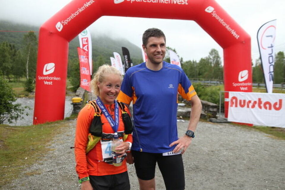 Malene Haukøy med løyperekord i Hornindal Rundt 38 km Malene_Haukoey_and_Andre_Haugsbø