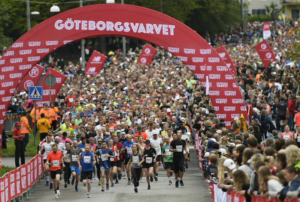Stockholm Marathon og Göteborgsvarvet er flytta til høsten Over 38 000 løpere fullførte den 40. utgaven av Göteborgsvarvet. (Foto: Bjørn Johannessen)