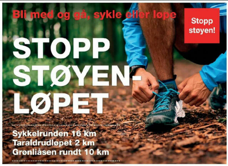 Grønliåsen Rundt et løp mot støy plakat
