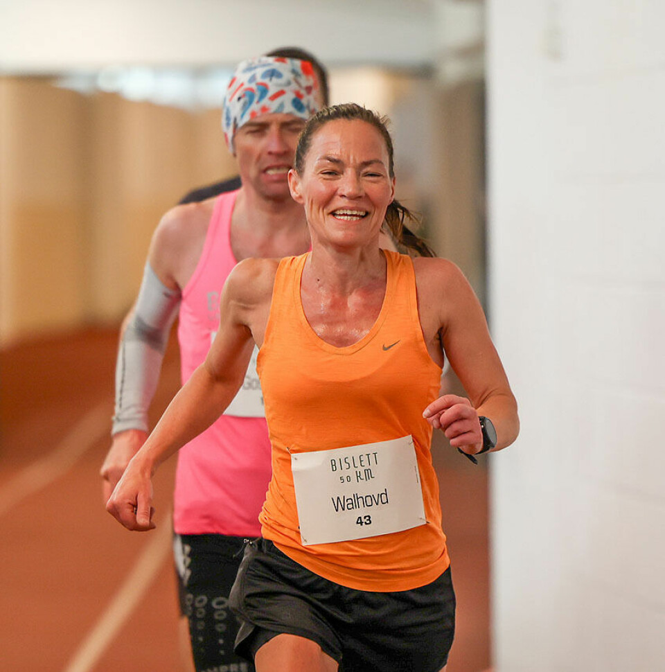 Rita Nordsveen De Flon og Ebrahim Abdulaziz vant Bislett 50 km Kristine Beate Walhovd.jpg