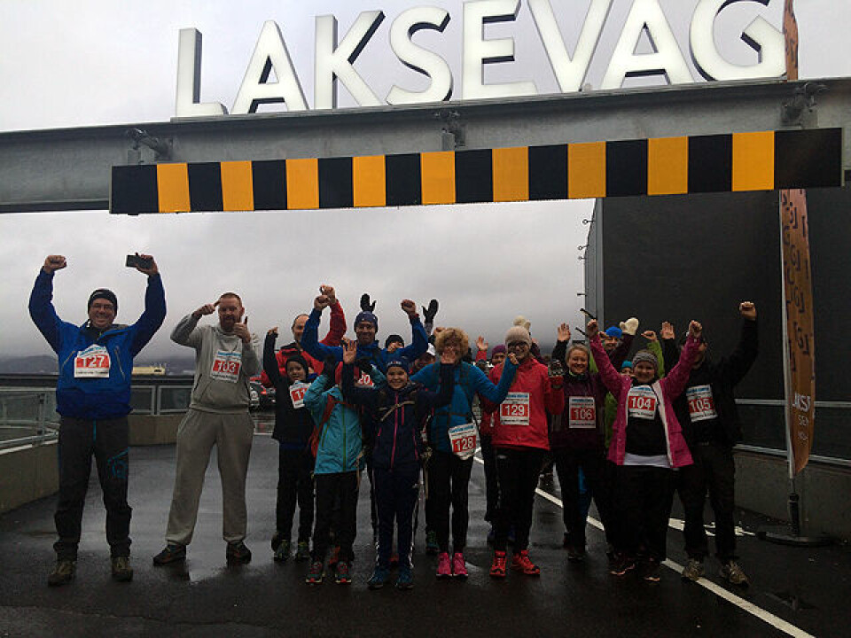 Trimmerne samlet før start på Laksevåg Senter (Foto: Patricia Flataker) Trimmerne samlet før start på Laksevåg Senter (Foto: Patricia Flataker)