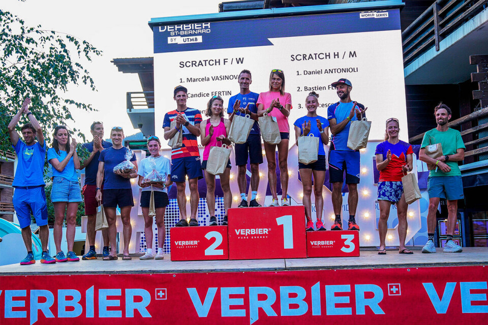5. plass til Sindre Buraas på maratondistansen i Trail Verbier by UTMB Verbier-pallen.jpg