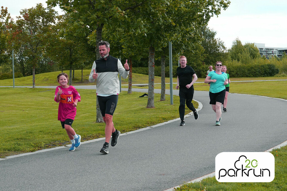 parkrun fra Fornebu, august 2024. (Foto: Nansenparken parkrun)