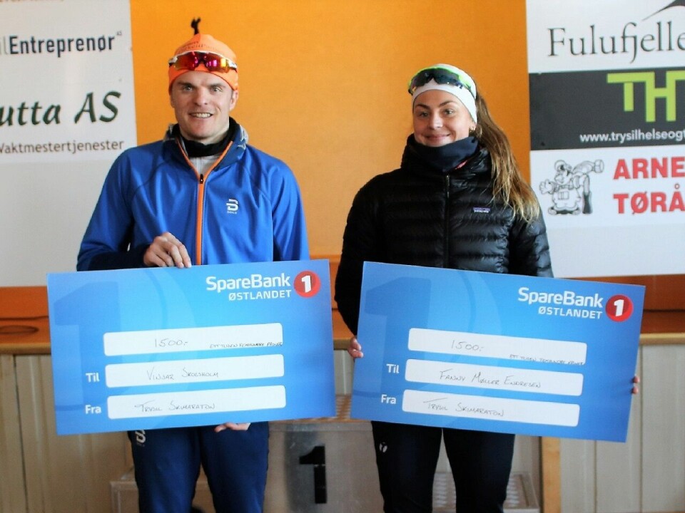 Sol og vind for 400 løpere i Trysil Skimaraton i reservetrasé Spurtpriser.jpg