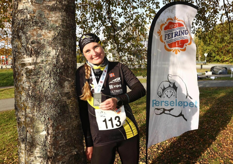 246 løpere løp søndagens Perseløp på Eidsvoll Isabel Aarnes fra Romerike Ultraloperklubb lop 50 km under sondagens perselop.jpg