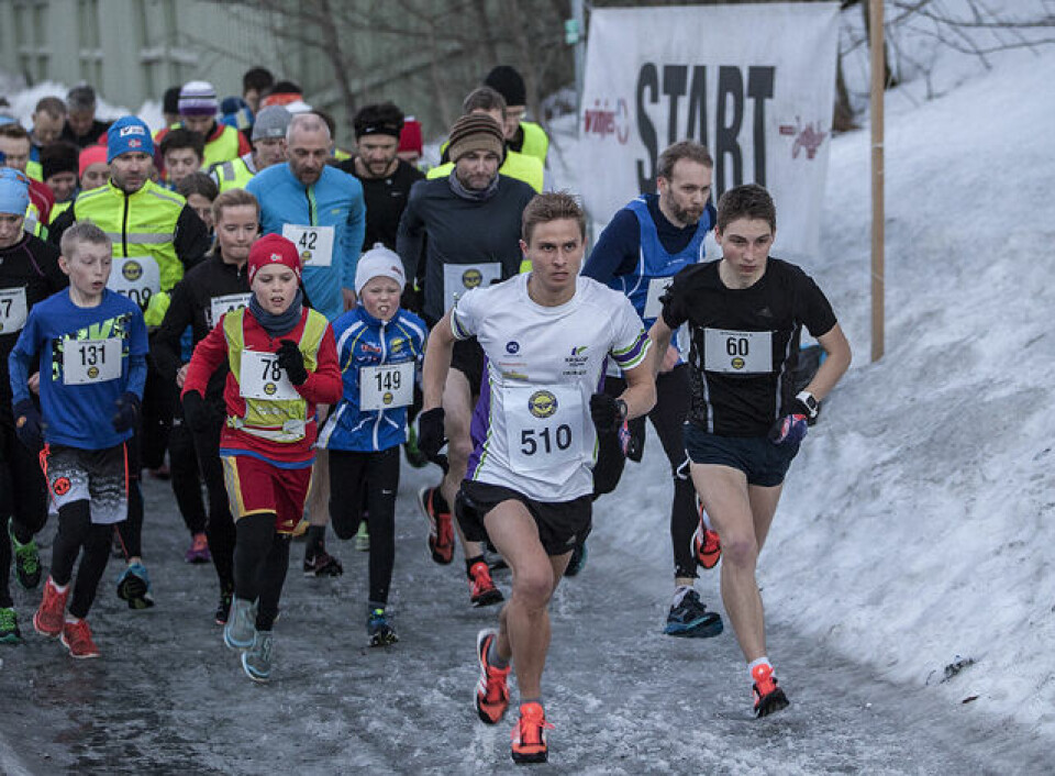 Fra starten på 5 km på Leangen. (Foto: Trond Einar Brobakk) Fra starten på 5 km på Leangen. (Foto: Trond Einar Brobakk)