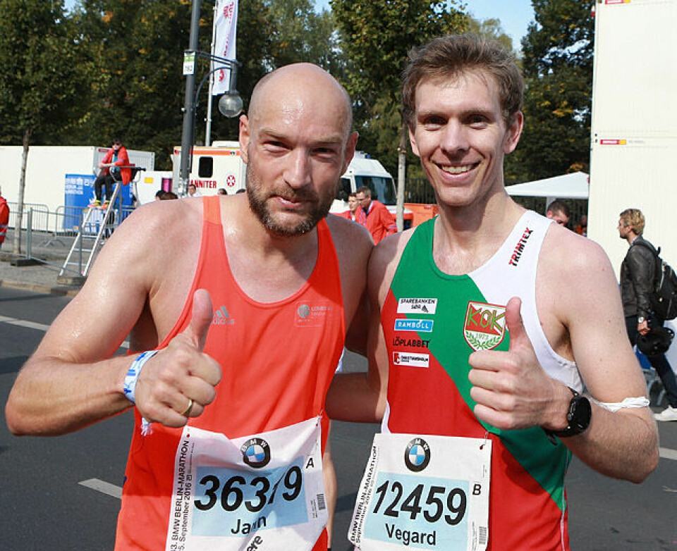 Nesten verdensrekord og mye god norsk løping i Berlin Marathon Jann_Post_og_Vegard_Danielsen_Kristiansand_O-kamerater_AZ3T3503.jpg
