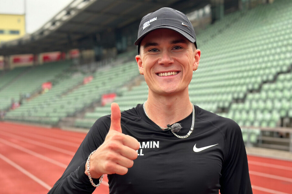 Jakob Ingebrigtsen utfordret folket til duell på 400 meter. Kunne noen slå ham? (Foto: Tom-Arild Hansen) Jakob Ingebrigtsen utfordret folket til duell på 400 meter. Kunne noen slå ham? (Foto: Tom-Arild Hansen)
