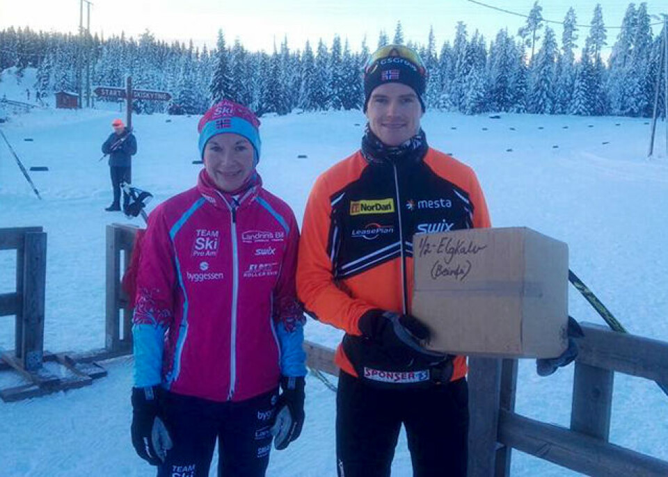 Vinnerne av Budorrennet 2016: Solfrid Braathen og Torgeir Skare Thygesen. (Foto: Atle Ruud, Nordbygda/Løten Ski) Vinnerne av Budorrennet 2016: Solfrid Braathen og Torgeir Skare Thygesen. (Foto: Atle Ruud, Nordbygda/Løten Ski)