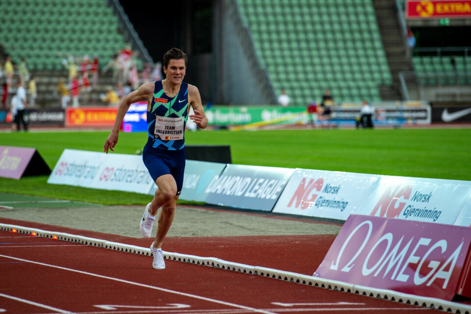 Jakob Ingebrigtsen leverte sin nest raskeste 1500 m noensinne, og var fornøyd med det. (Arkivfoto: Samuel Hafsahl) Jakob Ingebrigtsen leverte sin nest raskeste 1500 m noensinne, og var fornøyd med det. (Arkivfoto: Samuel Hafsahl)
