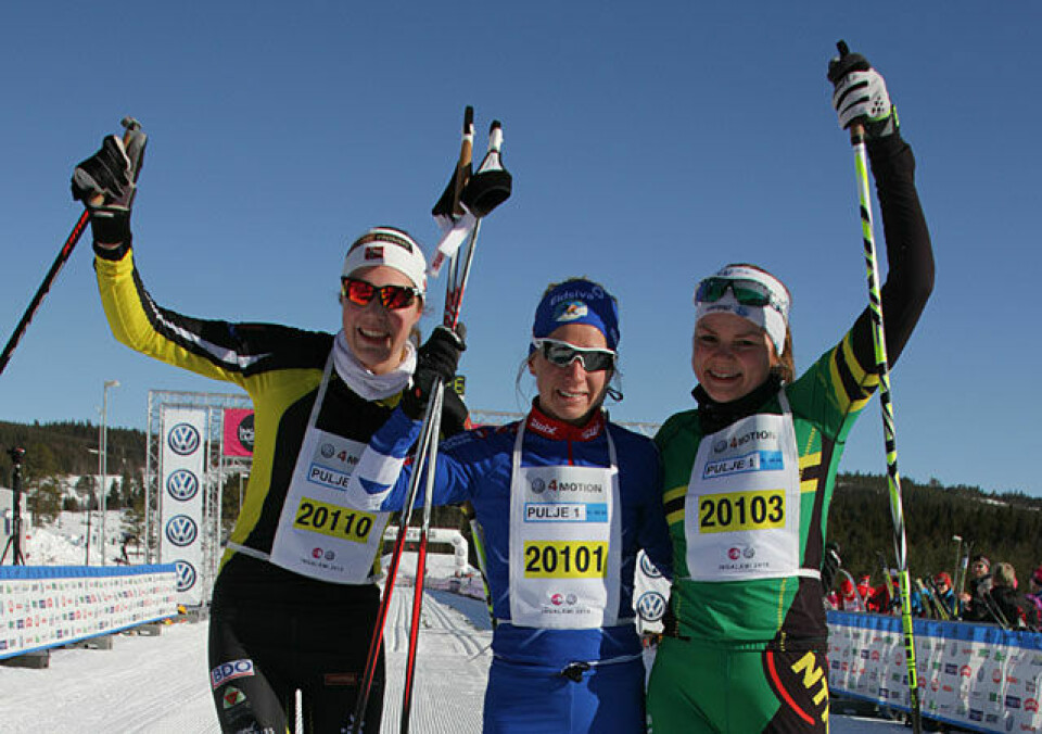 Supre forhold for 1870 jenter og damer i Ingalåmi IngaLaami-043_vinnere_30km