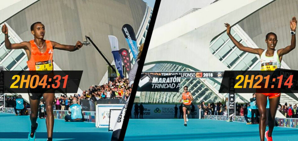 Løype- og deltakerrekorder i perfekt løpsvær i Valencia Marathon Vinnerne_klipt_sammen_960.jpg
