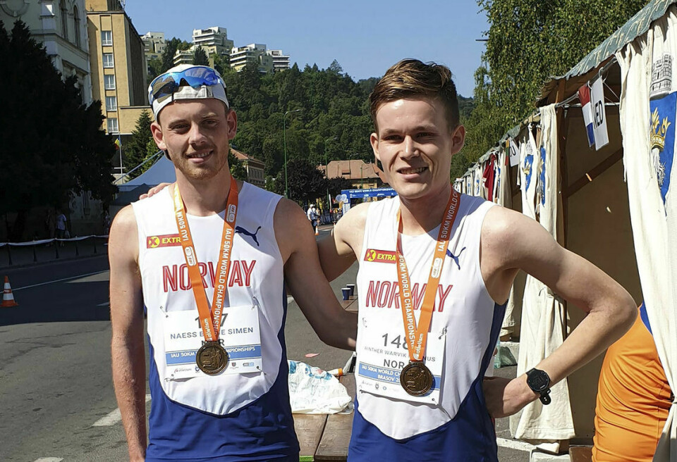 Fire internasjonale ultraløpsmesterskap i 2022 Simen Næss Berge og Magnus Winther Warvik gjorde begge en hederlig VM-debut på 50 km i 2019. (Foto: Kjell Berge)