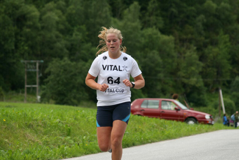 Marit Eide satte løyperekord Hellesyltloepet_2010_Erika_Toesse