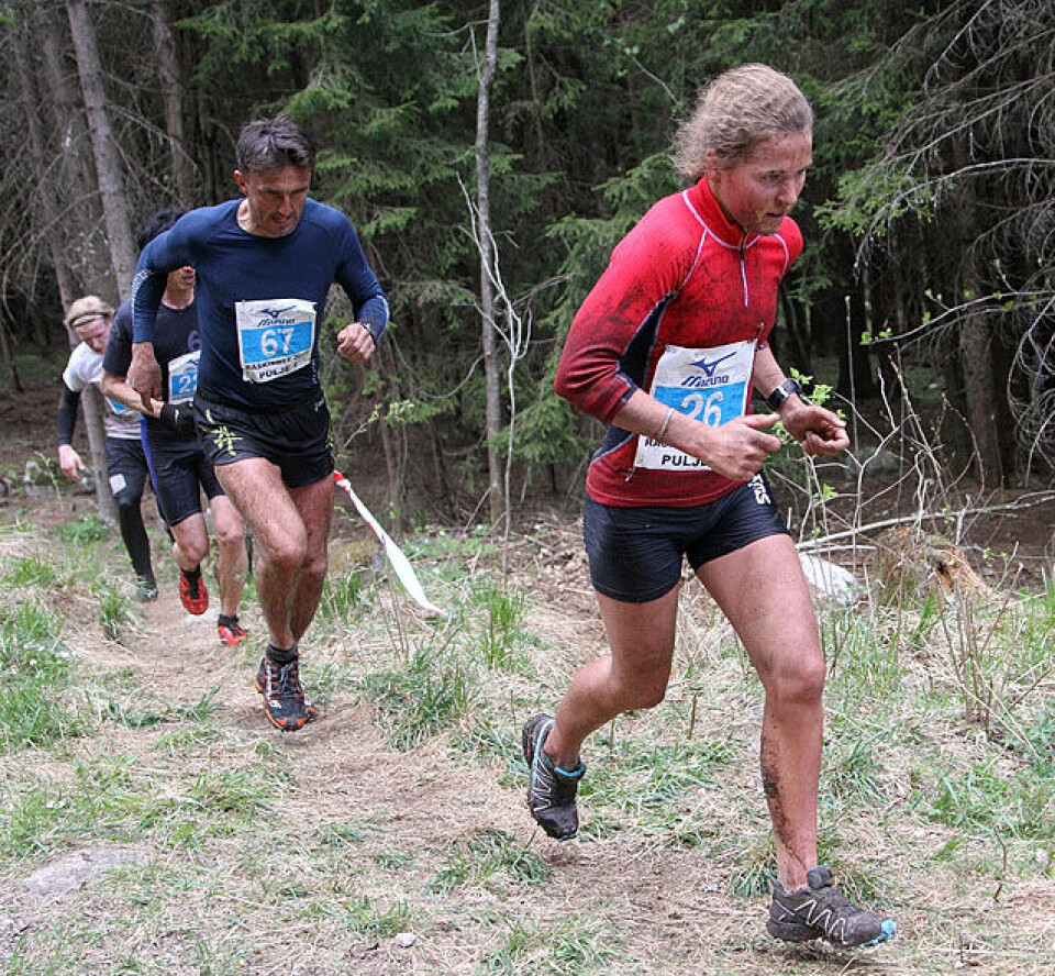 Råskinnet: Heidi Pharo vant igjen Kvinne_nr2_Tiril_Udnes_Weng_1km_fra_maal_IMG_4691.jpg
