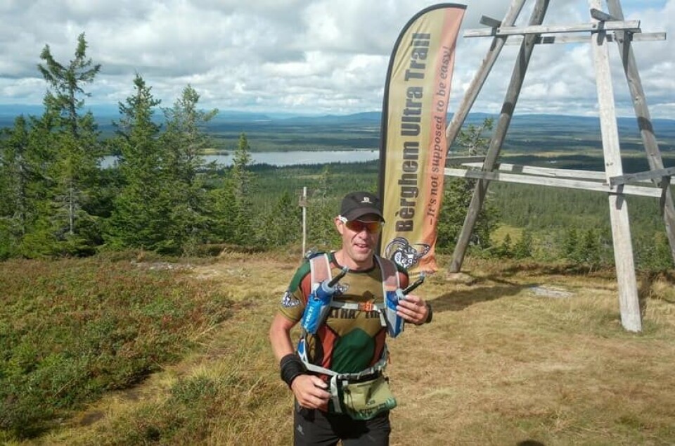 Cato Pettersen på Brumundkampen etter 33 km, 67 km igjen til mål. (Arrangørfoto) Cato Pettersen på Brumundkampen etter 33 km, 67 km igjen til mål. (Arrangørfoto)