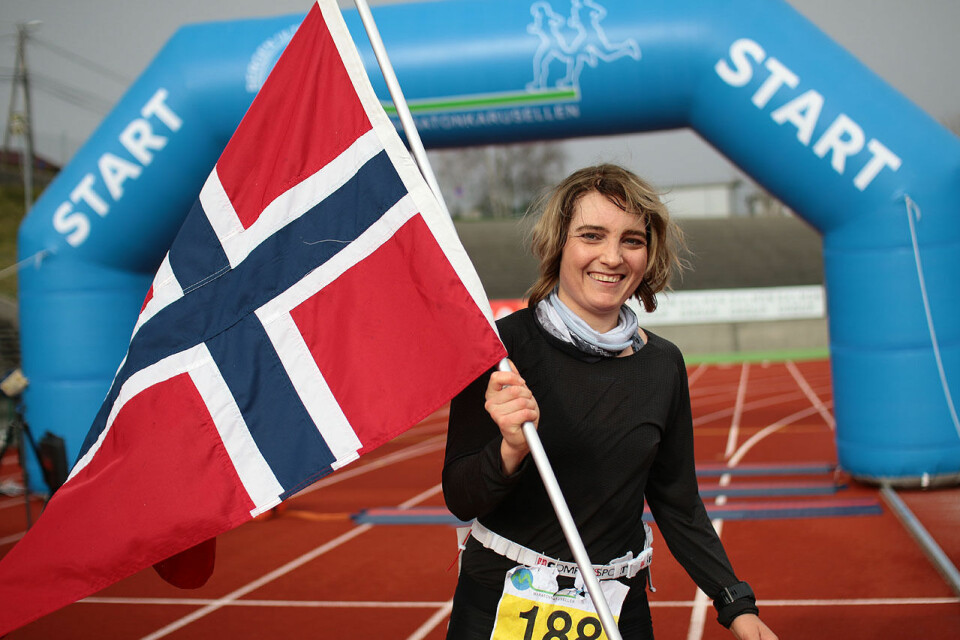 Ingrid Lid kan nå kalle seg norgesmester på 100 km. (Alle foto: Arne Dag Myking) Ingrid Lid kan nå kalle seg norgesmester på 100 km. (Alle foto: Arne Dag Myking)