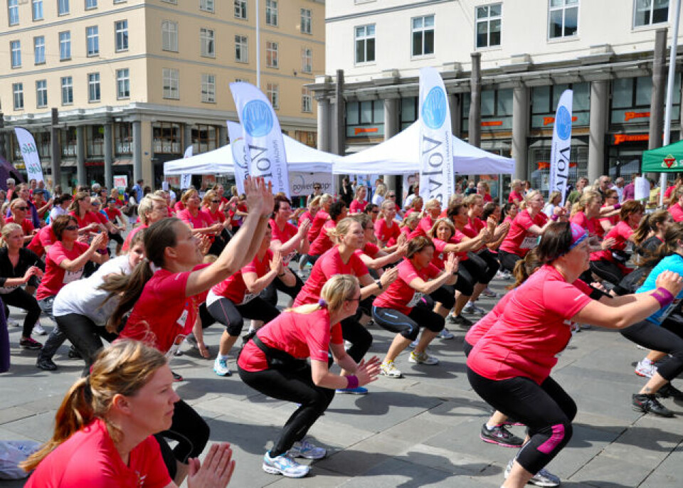 Feststemning på Torgallmenningen