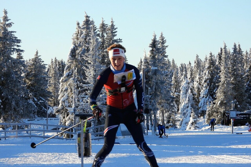 Vinner av H21 på søndagens mellomdistanse, Henrik Fredriksen Aas. (Foto: Stein Arne Negård) Vinner av H21 på søndagens mellomdistanse, Henrik Fredriksen Aas. (Foto: Stein Arne Negård)