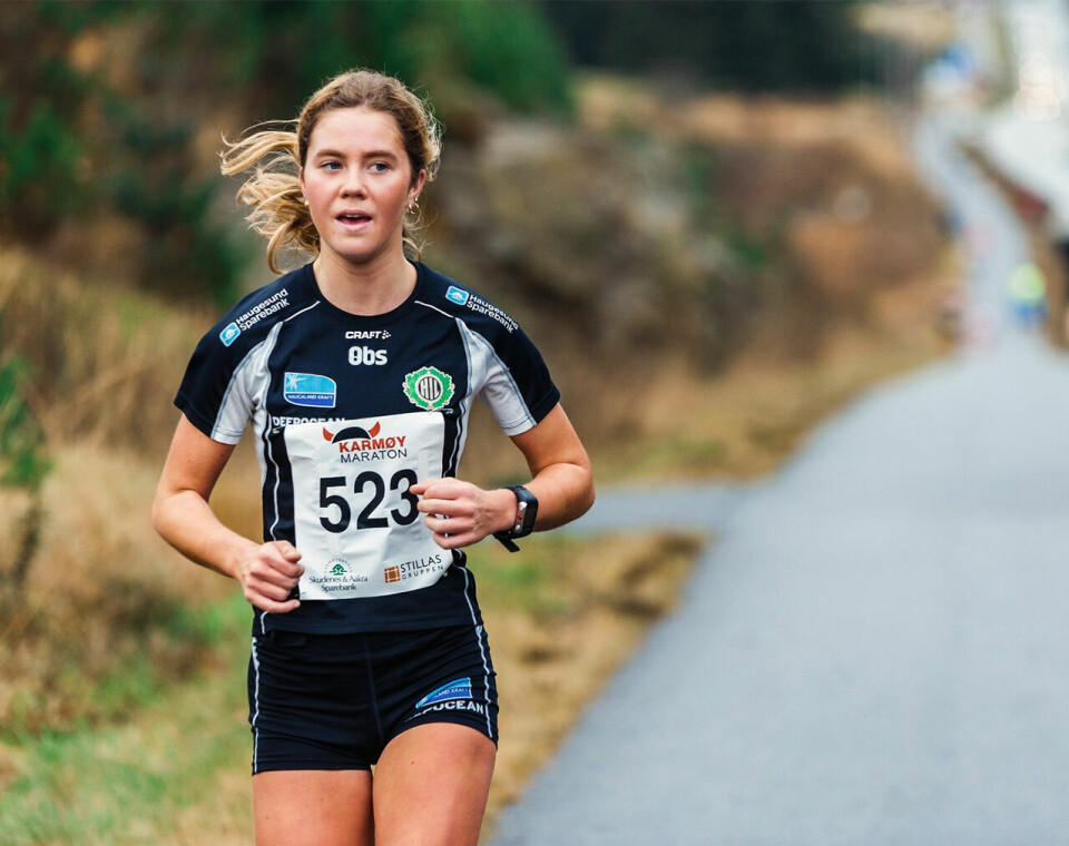 Kristine Lande Dommersnes - NM-vinnar med sterk sluttspurt Kristine_Lande_Dommersnes_Karmoy_Maraton_Foto_Ida_Marie_Skeie.jpg