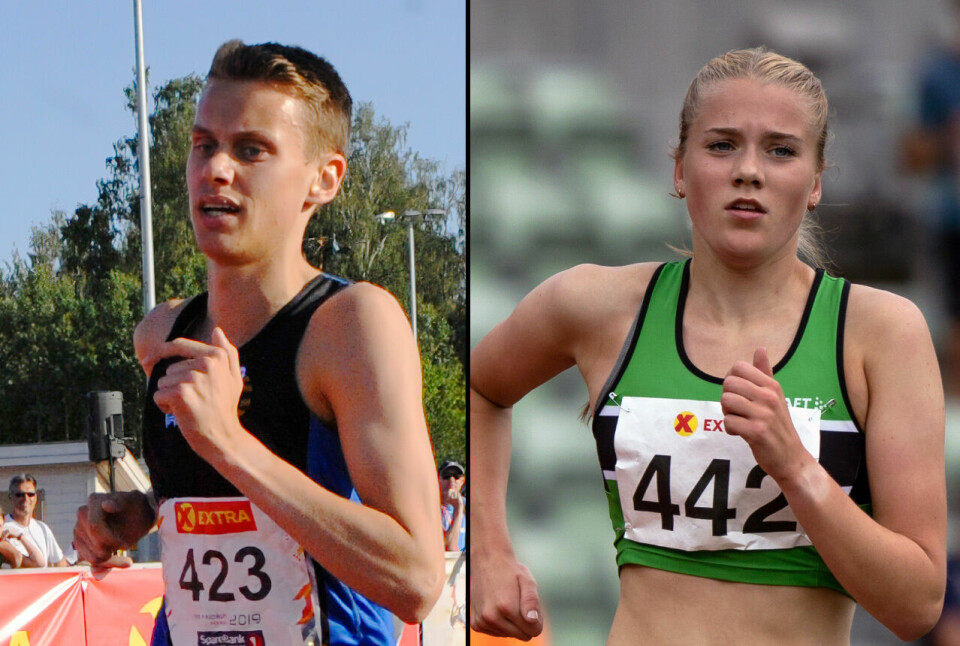 Andreas Vangsnes og Maiken Homlung Prøitz vant 1500 meter innendørs under Norgeslekene denne helgen. (Arkivfoto: Arne Dag Myking / Samuel Hafsahl) Andreas Vangsnes og Maiken Homlung Prøitz vant 1500 meter innendørs under Norgeslekene denne helgen. (Arkivfoto: Arne Dag Myking / Samuel Hafsahl)