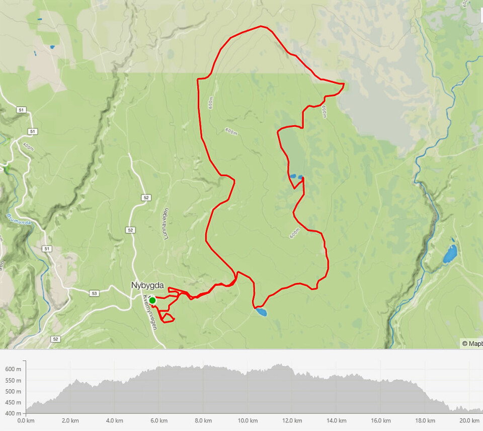 Furnesåsen Rundt og 1. løp i langdistansecupen på lørdag Loype-kart og profil.png