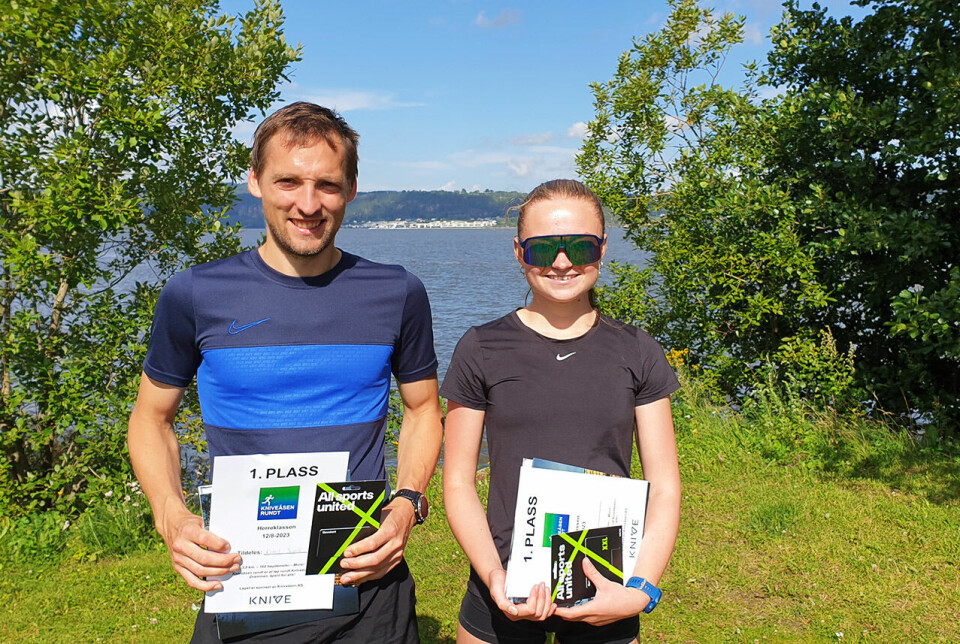 Robert Bergstå og Tuva Meinke Kylland kunne glede seg over både seier og fine premier i Kniveåsen Rundt. (Foto: Runar Gilberg) Robert Bergstå og Tuva Meinke Kylland kunne glede seg over både seier og fine premier i Kniveåsen Rundt. (Foto: Runar Gilberg)