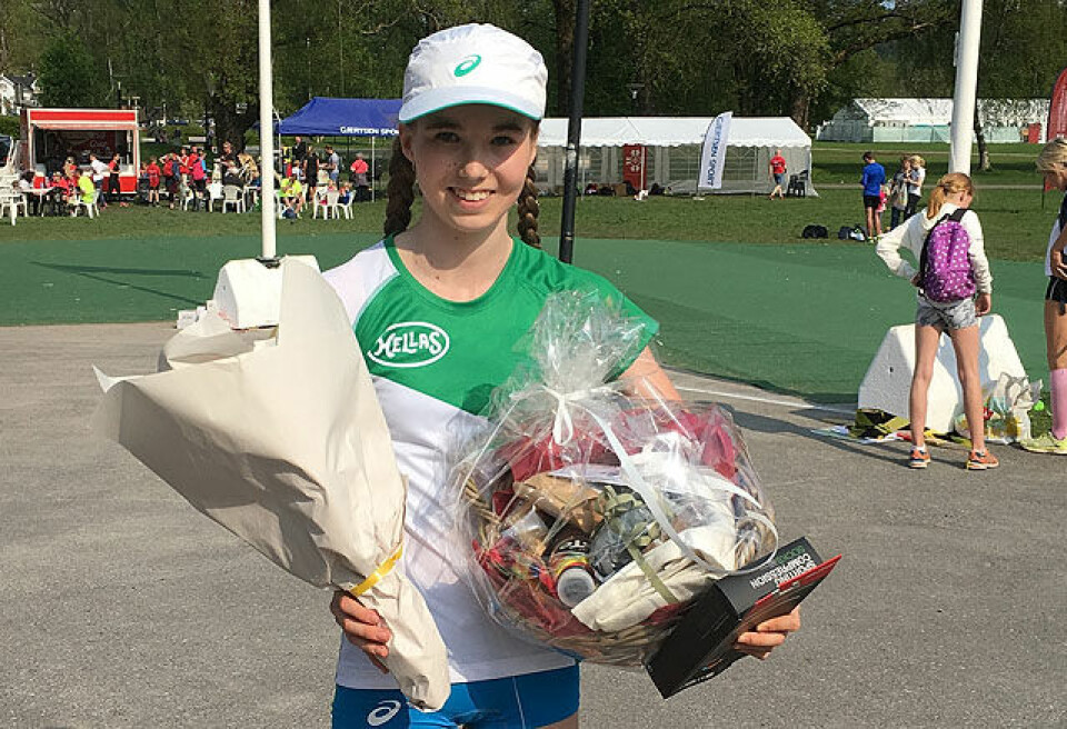 Emma Kirkeberg Mørk må vente på ny kontrollmåling av Sandefjordsløpet før hun eventuelt kan få godkjent klasserekorden på 5 km. Emma Kirkeberg Mørk må vente på ny kontrollmåling av Sandefjordsløpet før hun eventuelt kan få godkjent klasserekorden på 5 km.