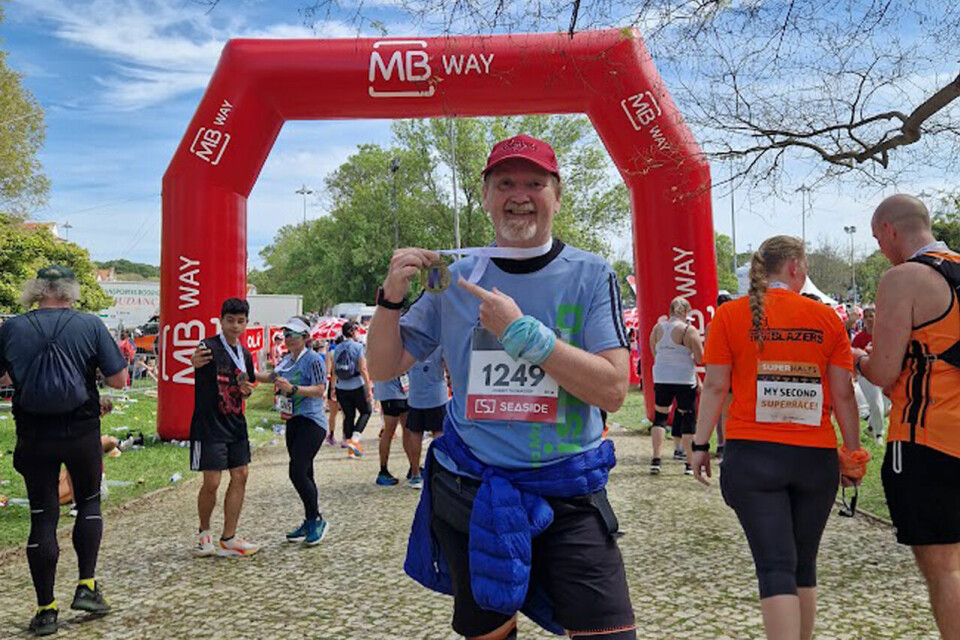 For en uke siden, søndag 17. mars, gjennomførte Johnny Thomassen Lisboa halvmaraton, som er hans favorittløp. (Alle foto: privat) Johnny Thomassen
