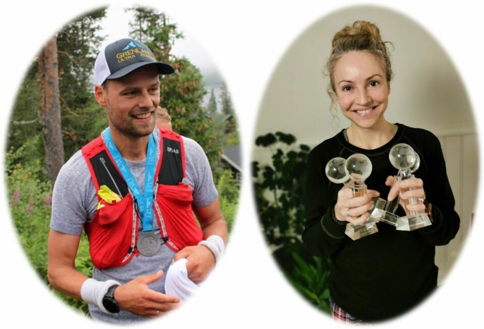 Årets Ultraløper 2020, Tobias Dahl Fenre og Therese Falk. (Foto: Bjørn Hauge og privat) Årets Ultraløper 2020, Tobias Dahl Fenre og Therese Falk. (Foto: Bjørn Hauge og privat)