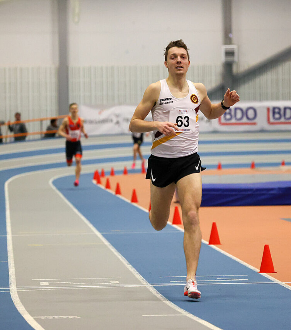 Dramatikk da NM-gullet på 1500 m gikk til bare 17 år gamle Håkon Moe Berg Vinner_Heat_1_Lars-Olav Måkestad Apold.jpg