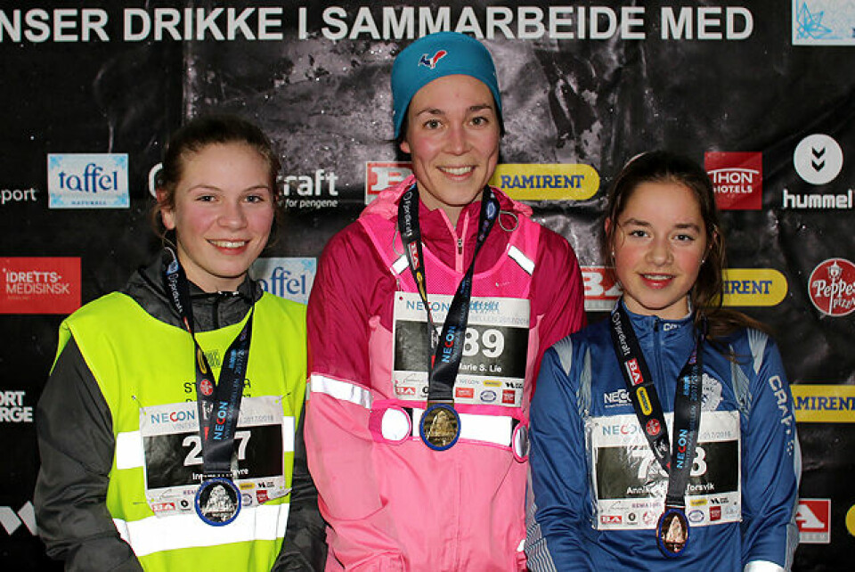 Premiepallen på kvinnenes 5 km: Ingrid F. Havre, Inger-Marie S. Lie, Annike Meyer-Torsvik. Premiepallen på kvinnenes 5 km: Ingrid F. Havre, Inger-Marie S. Lie, Annike Meyer-Torsvik.