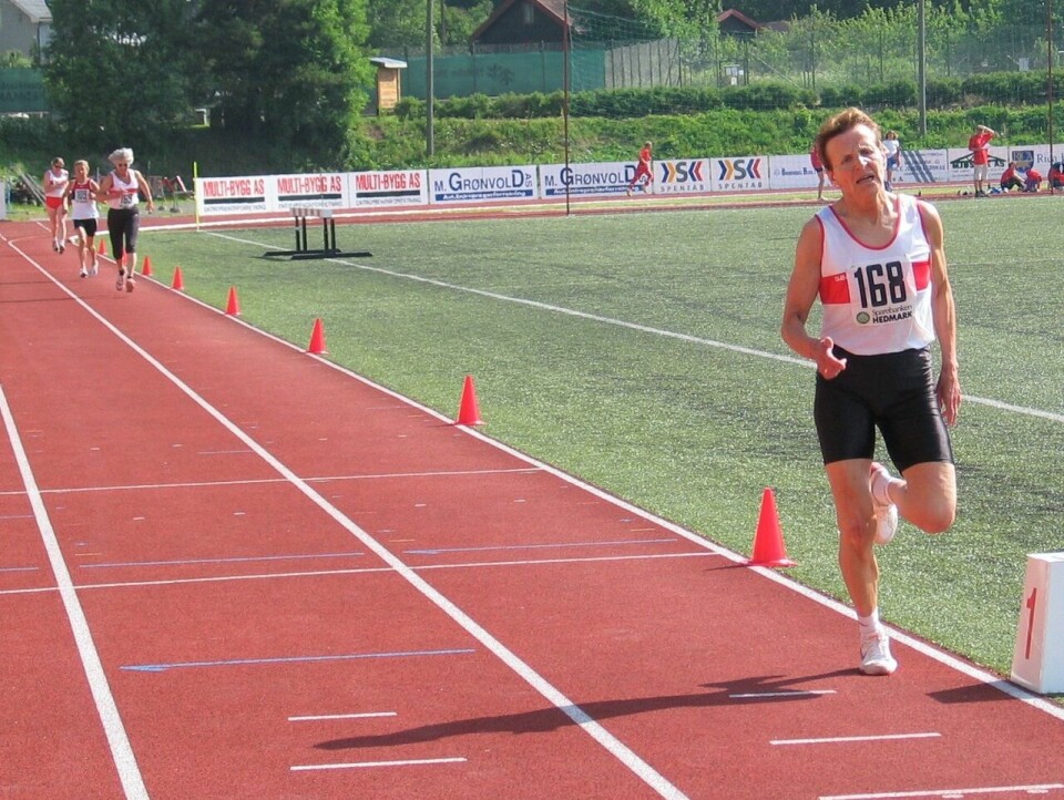 Marie Lovise Svevad - 80 år og fortsatt idretts- og yrkesaktiv Marie Lovise Svevad Nordisk 2005 vinner K60-61500m.jpg