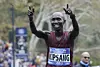 Wilson Kipsang som har maratonpers på 2.03.23 og halvmaratonpers på 58.59, er klar for Göteborgsvarvet. (Foto: AP Photo / Seth Wenig)