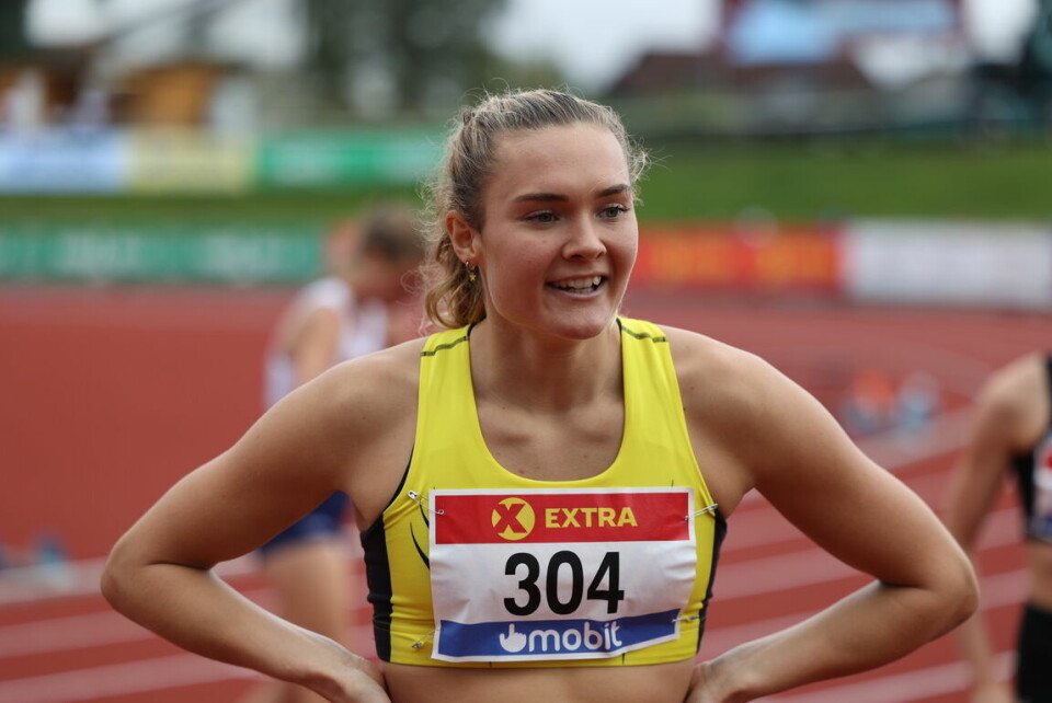 En fornøyd Amanda M. G. Frøynes etter å ha vunnet sitt forsøksheat på 800 m. (Samuel Hafsahl) En fornøyd Amanda M. G. Frøynes etter å ha vunnet sitt forsøksheat på 800 m. (Samuel Hafsahl)