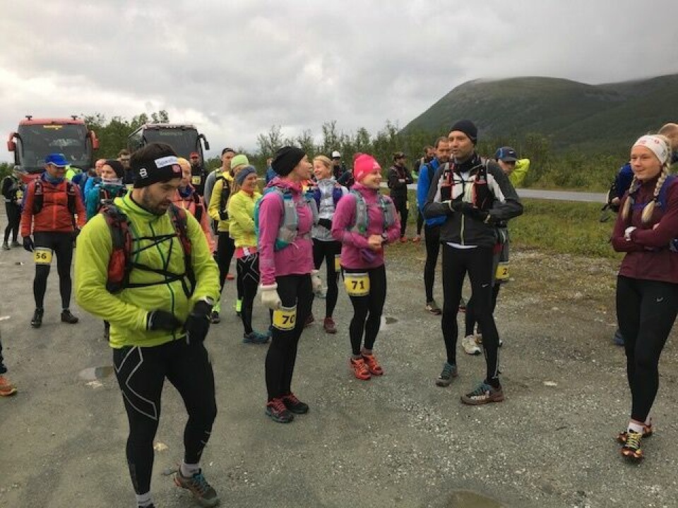 Fra starten på 50 km kl 09.00 på lørdag. (Foto: Thomas K. Føre) Fra starten på 50 km kl 09.00 på lørdag. (Foto: Thomas K. Føre)
