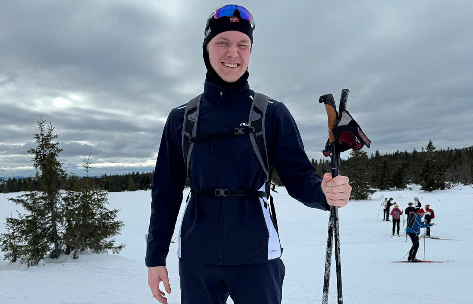 Skigåing, som her ved Sjusjøen, er en av måtene Simen Velle trener kondisjon på. (Foto: privat) Skigåing, som her ved Sjusjøen, er en av måtene Simen Velle trener kondisjon på. (Foto: privat)