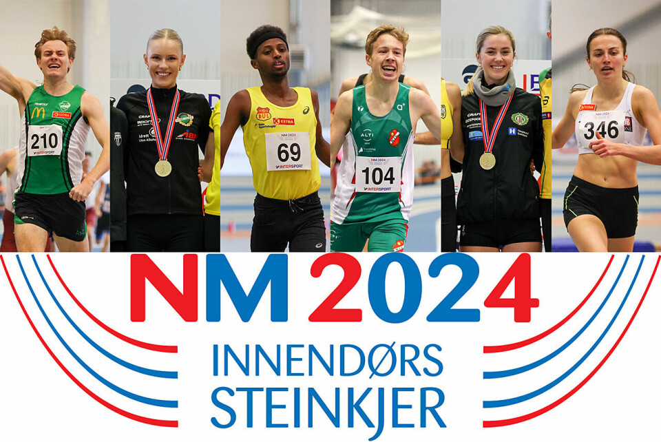 Dette er årets innendørs norgesmestere på de lengste løpsøvelsene: Ole Jakob Solbu, Pernille Karlsen Antonsen, Abdullahi Dahir Rabi, Håkon Moe Berg, Kristine Lande Dommersnes og Ingeborg Østgård. (Foto: Arne Dag Myking) Dette er årets innendørs norgesmestere på de lengste løpsøvelsene: Ole Jakob Solbu, Pernille Karlsen Antonsen, Abdullahi Dahir Rabi, Håkon Moe Berg, Kristine Lande Dommersnes og Ingeborg Østgård.