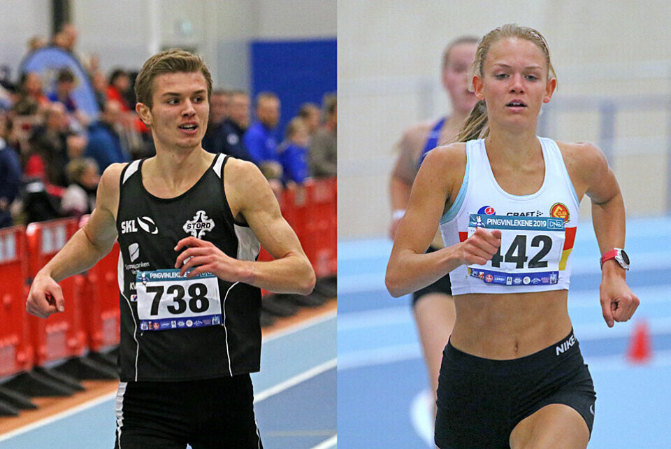 Lars Lunde og Ine Bakken innkasserte pengepremiene på 1500 m i Pingvinlekene Lunde_og_Bakken