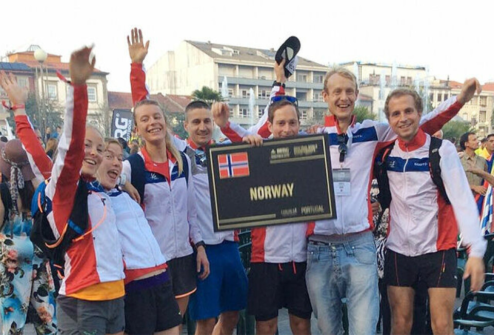 Det norske VM-laget i terrengultra 2016 i Portugal. Da kom de norske herrene på en flott 4. plass i lagkonkurransen. (Foto: Sharon Broadwell) Det norske VM-laget i terrengultra 2016 i Portugal. Da kom de norske herrene på en flott 4. plass i lagkonkurransen. (Foto: Sharon Broadwell)