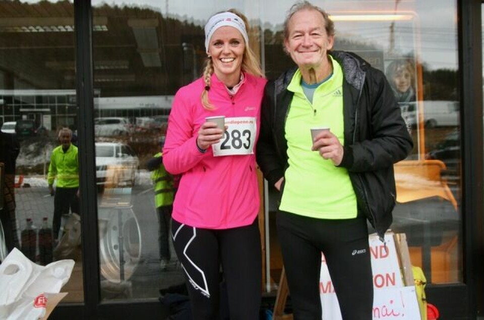 Debutant fra Vågsøy vant 10 km i Ålesund Evy_and_Atle