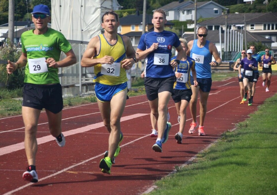 29 løp 5.000 og 10.000 m i løbestævnet på Fevik IMG_4259redForfoelgere.jpg