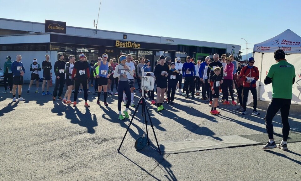 Live Solheimdal satte ny løyperekord på 5 km i Ålesund Foer_start